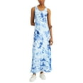 thumbnail image 1 of Style & Co Petite Tie Dye Maxi Dress Blue Socket PS, 1 of 1