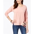 thumbnail image 1 of Style & Co Petite Tie Hem Top Rose Sand Heather PM, 1 of 2