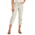 thumbnail image 1 of Style & Co Petite Twill Cropped Utility Pants Stone Wall PM, 1 of 1