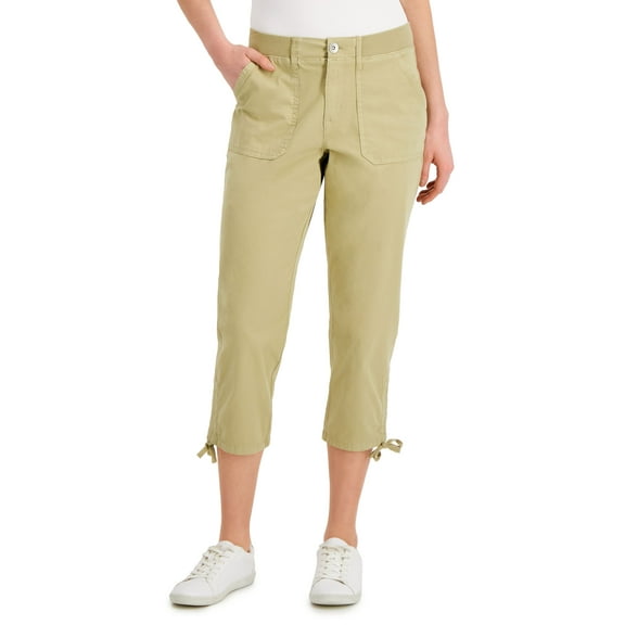 Style & Co Petite Utility Capri Pants Costa Rica Sand 4P