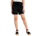 thumbnail image 1 of Style & Co Petite Utility Drawstring Shorts Deep Black PXS, 1 of 1