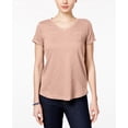 thumbnail image 1 of Style & Co Petite V Neck Pocket T-Shirt Crushed Petal PXL, 1 of 1