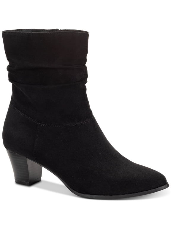 Style Co Piviee Slouch Booties Black Micro 8M