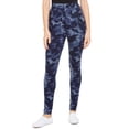 thumbnail image 1 of Style & Co Plus Size Basic Printed Leggings Camo Blue 1X, 1 of 1