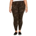 thumbnail image 1 of Style & Co Plus Size Basic Printed Leggings Camo Green 3X, 1 of 1