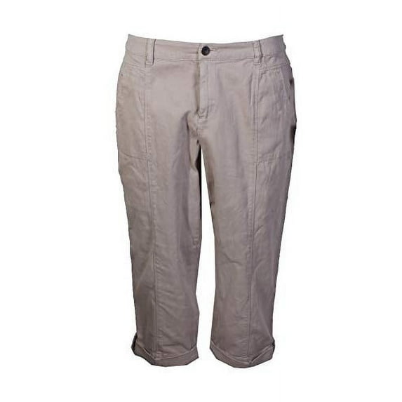 Style & Co Plus Size Beige Mid Rise Capri Pants 24W
