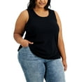 thumbnail image 1 of Style & Co Plus Size Cotton Tank Deep Black 4X, 1 of 1