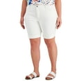 thumbnail image 1 of Style & Co Plus Size Cuffed Denim Bermuda Shorts Bermuda Bright White 16W, 1 of 1