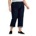 thumbnail image 1 of Style & Co Plus Size Curvy Cuffed Capri Jeans Southern Blues 16W, 1 of 1