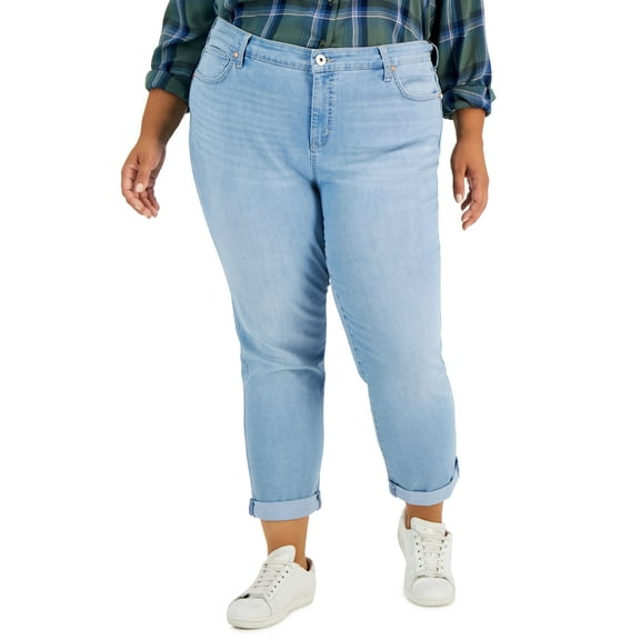 Style & Co Plus Size Girlfriend Jeans Haze Wash 14W