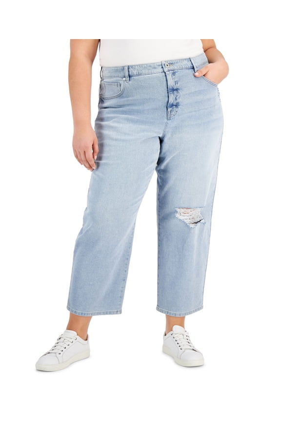 Style & Co Plus Size High Rise Mom Jeans Jamestown 20W