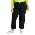 thumbnail image 1 of Style & Co Plus Size High Rise Mom Jeans Washed Black 20W, 1 of 1
