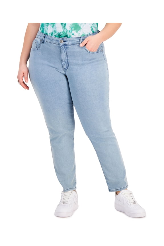 Style & Co Plus Size High Rise Straight Jeans Troubadour 18W