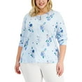 thumbnail image 1 of Style & Co Plus Size Knit Henley Top 3X, 1 of 1