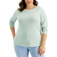 thumbnail image 1 of Style & Co Plus Size Long Sleeve Top Smokey Sage 2X, 1 of 1