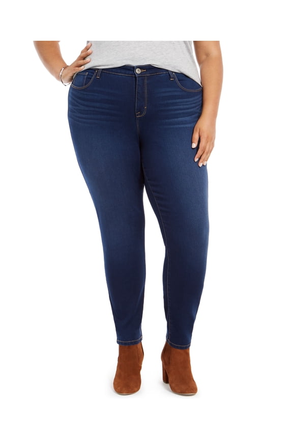 Style & Co Plus Size Mid Rise Curvy Skinny Jeans Millenium 18W