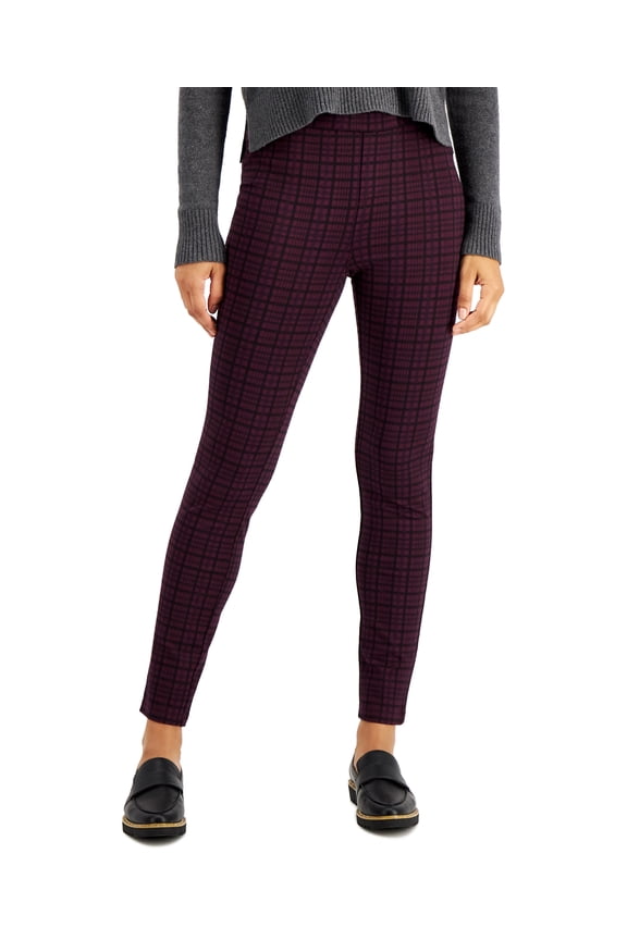 Style & Co Plus Size Printed Ponte Leggings Berry Jam Combo 0X