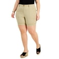 thumbnail image 1 of Style & Co Plus Size Roll Cuff Bermuda Shorts Costa Rica Sand 18W, 1 of 1