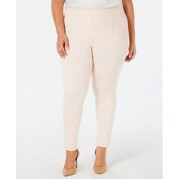 Style & Co Plus Size Seamed Ponte Leggings Pink Bliss 22W