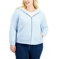 thumbnail image 1 of Style & Co Plus Size Sherpa-Lined Hoodie Foggy Blue 3X, 1 of 1