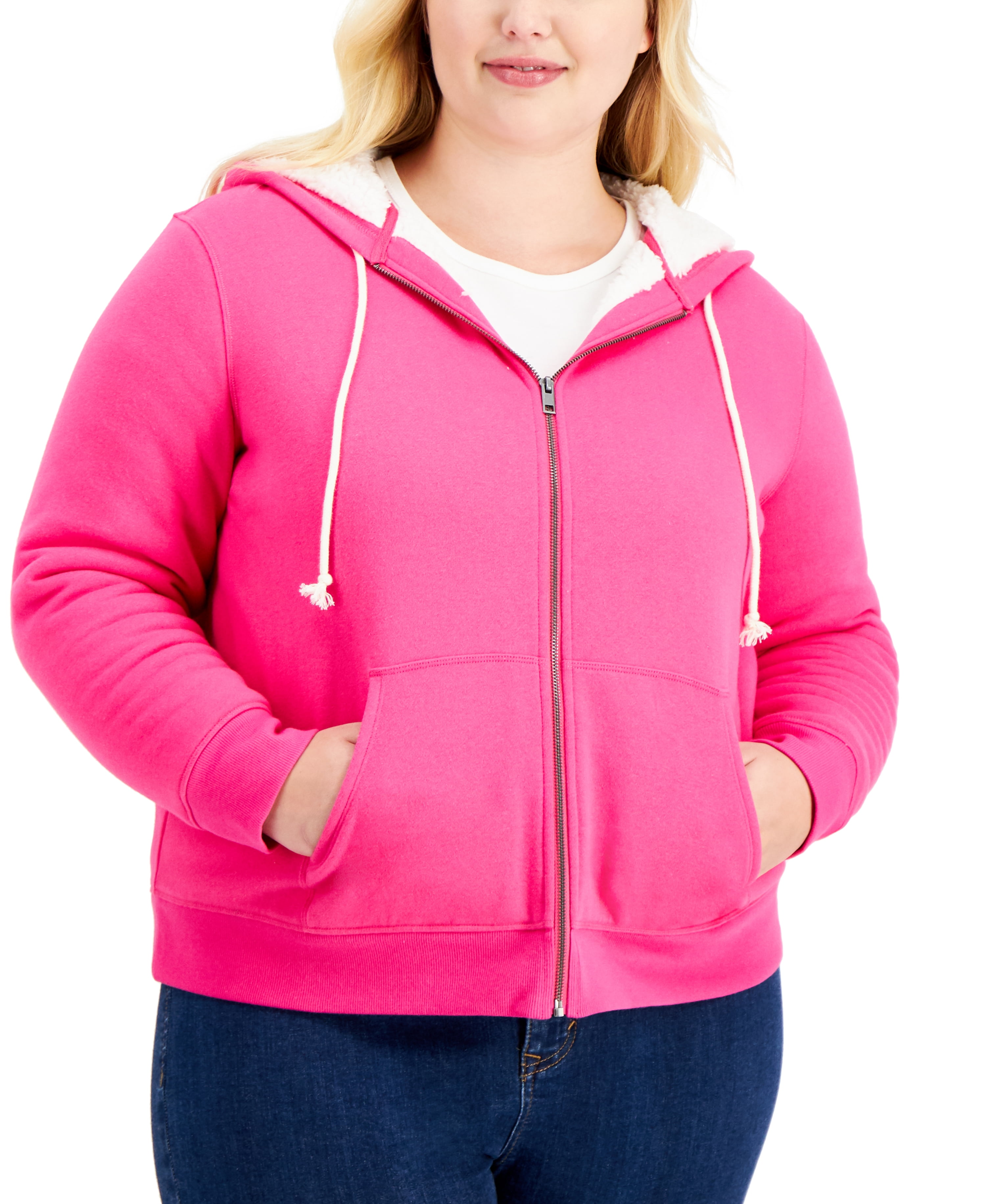 Women's plus size sherpa lined hoodie hotsell