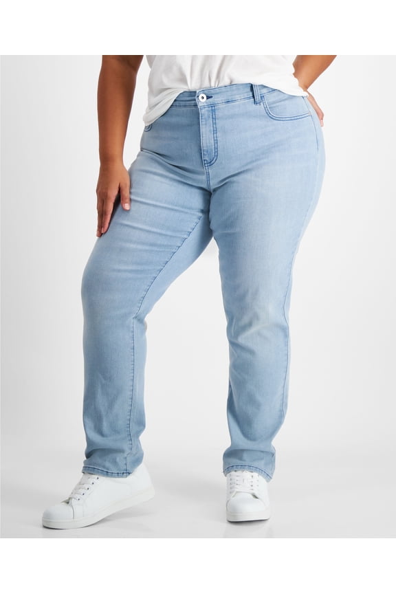 Style & Co Plus Size Stretch Slim Leg Jeans Open Desert 14W
