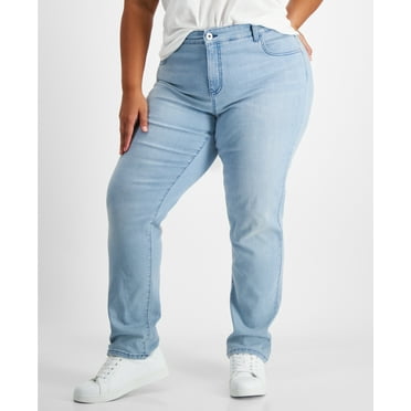 Style & Co Plus Size Stretch Slim Leg Jeans Open Desert 18W