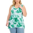 thumbnail image 1 of Style & Co Plus Size Tie-Dyed Tank Green 4X, 1 of 1