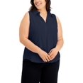 thumbnail image 1 of Style & Co Plus Size Woven Sleeveless Top Industrial Blue 3X, 1 of 1