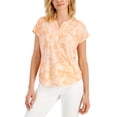 thumbnail image 1 of Style & Co Printed Henley T-Shirt Soft Shell L, 1 of 1