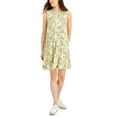 thumbnail image 1 of Style & Co Printed Knit Tank Dress Sunbeam Yellow XL, 1 of 1