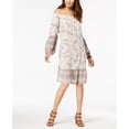 thumbnail image 1 of Style & Co Printed Off The Shoulder Dress Paisley XL, 1 of 1