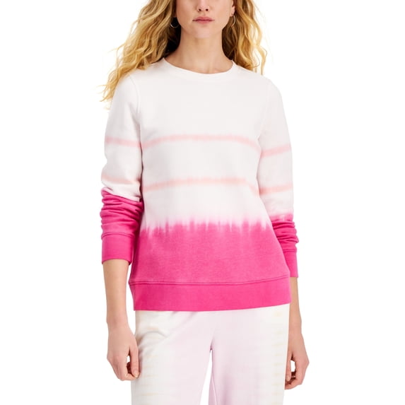 Style & Co Printed Sweatshirt Bold Strawberry XS