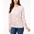 thumbnail image 1 of Style & Co Printed Sweatshirt (Coral Petal, XL), 1 of 2