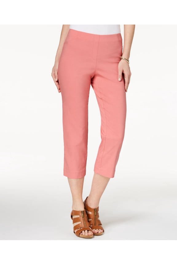 Style & Co Pull On Capri Pants Rose Blossom M