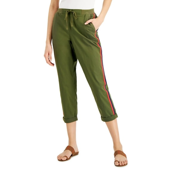 Style & Co Pull On Cuffed Utility Pants Winter Moss M