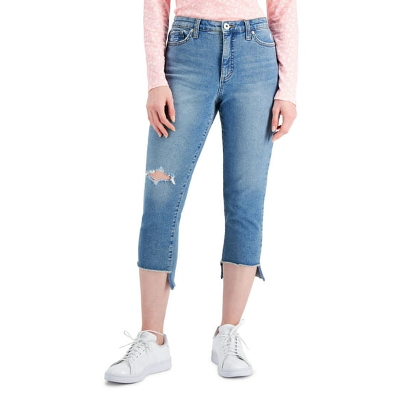Style & Co Ripped Cropped Jeans Southbound 18