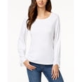 thumbnail image 1 of Style & Co Ruched Sleeve Top Bright White XS, 1 of 1