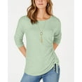 thumbnail image 1 of Style & Co Ruched Tie Top Mint Fizz XL, 1 of 1