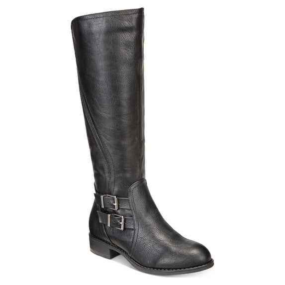 Style & Co. STYLE & COMPANY Womens Gray Double Strap Padded Riding Boot ...