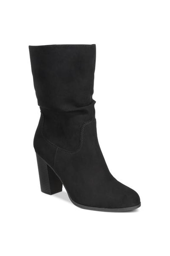 Style & Co Saraa Slouch Mid-Shaft Boots Black Micro 12M