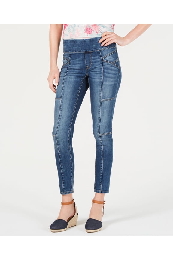 Style & Co Seam Front Pull On Jeans Dragon M