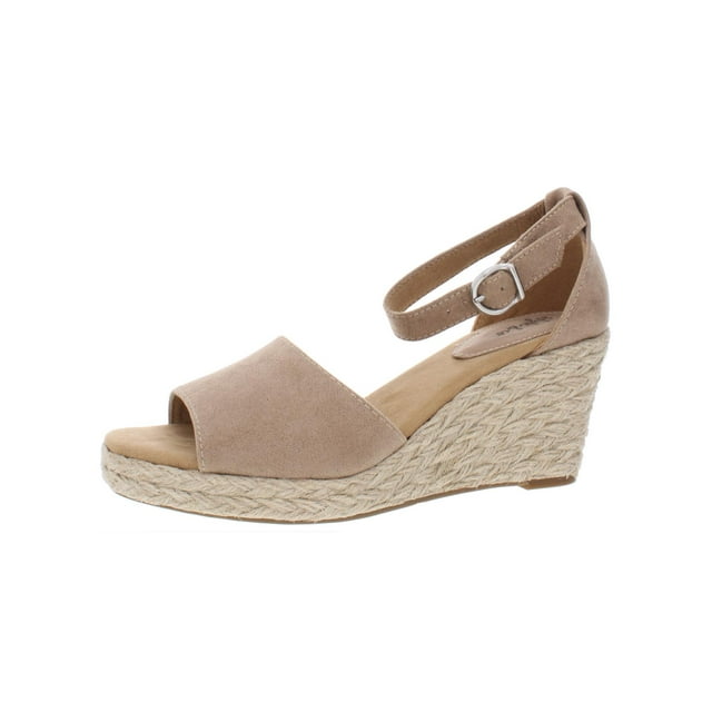 Style & Co. Womens Seleeney Faux Suede Open Toe Wedge Sandals - Walmart.com