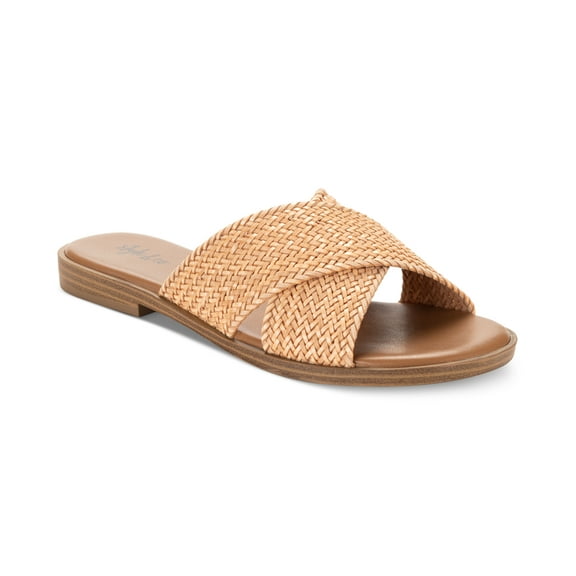 Style Co Shannonn Woven Slip-On Crisscr Tan Woven 9M