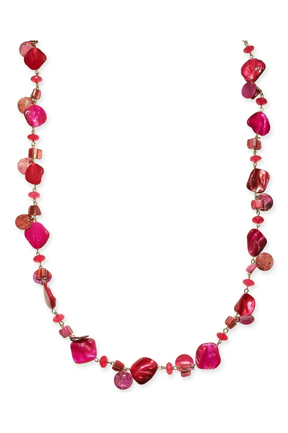 Style & Co Shell Pink Rope Long Necklace