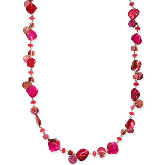 Style & Co Shell Pink Rope Long Necklace