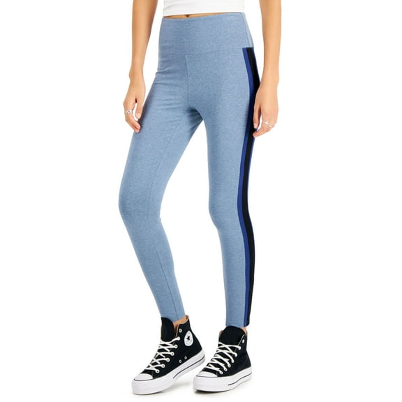 Style & Co Side Stripe Leggings Blue Heather XL