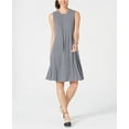 thumbnail image 1 of Style & Co Striped Swing Dress Ink With Grey Stripe 2XL, 1 of 1