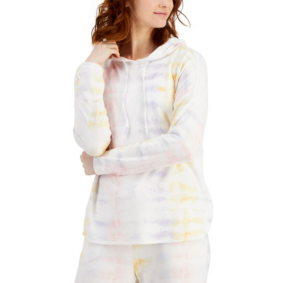 Style & Co Tie Dyed Oasis Stripe Hoodie Lilac Stripe S