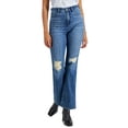 thumbnail image 1 of Style & Co Vintage Classic Ripped Bootcut Jeans West Wash 12, 1 of 1